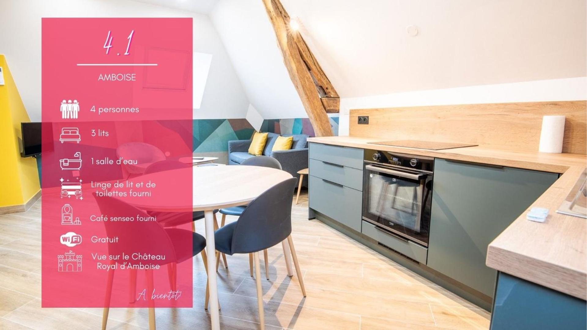 4Point1 - T3 Pour 4Pers. Appartement Amboise Buitenkant foto